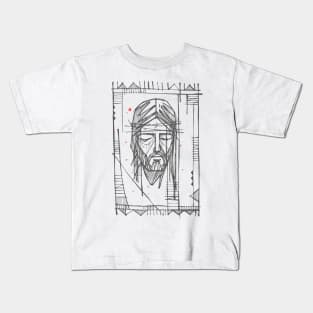 Jesus Christ Face at the crucifixion Kids T-Shirt